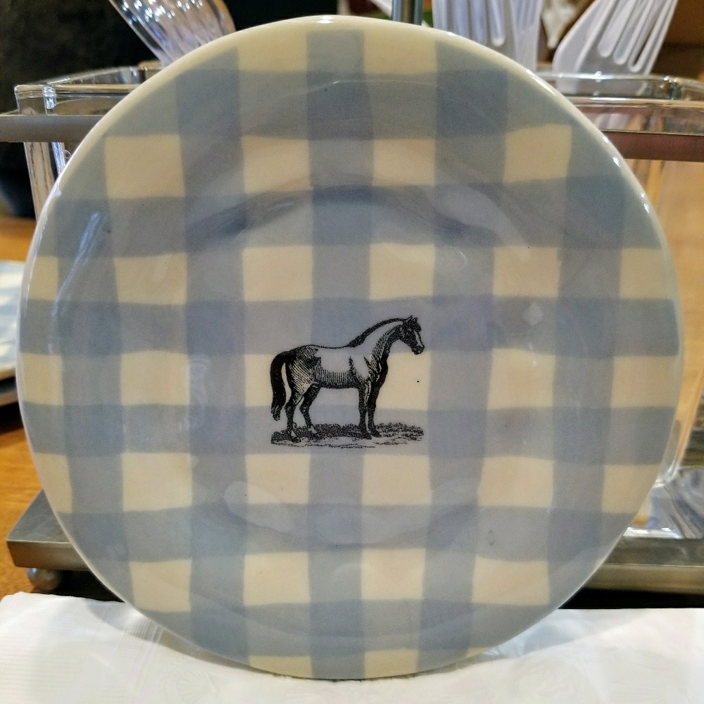 Rae Dunn Magenta Boutique Horse Farm Plate